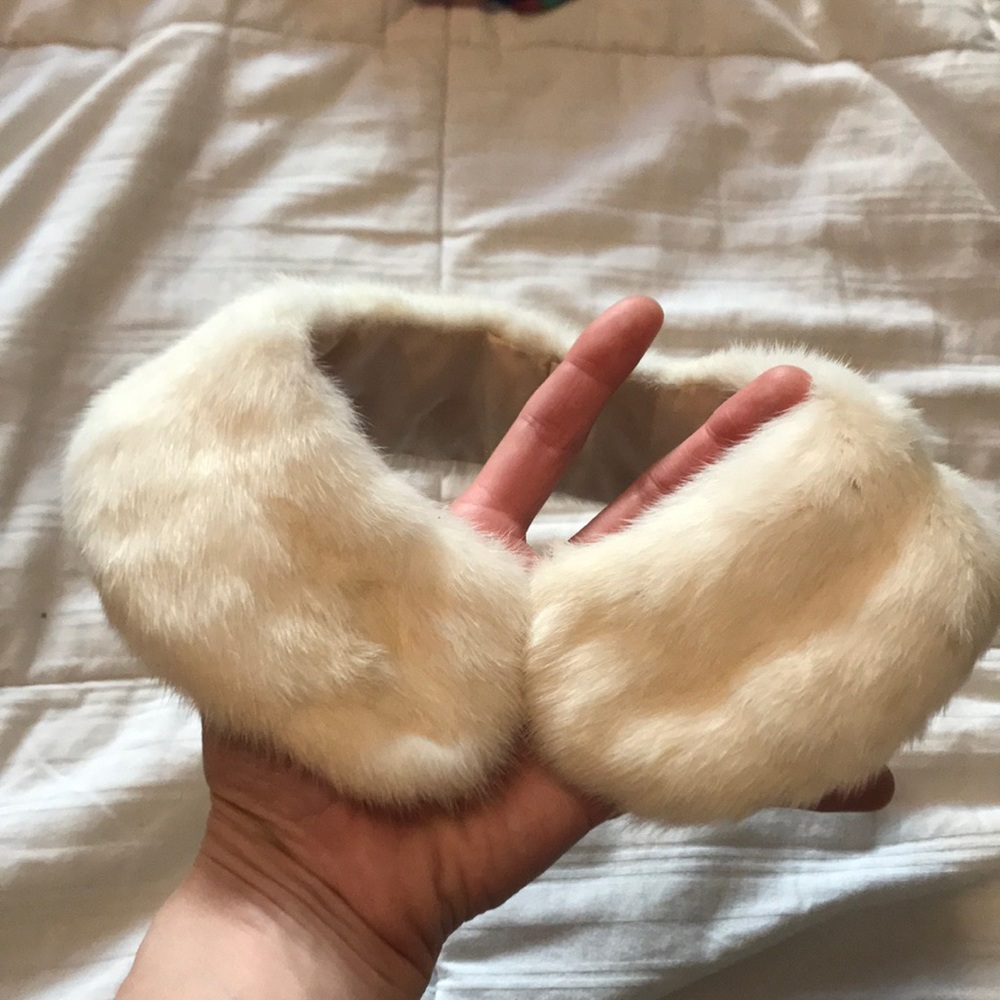 vintage rabbits fur collar